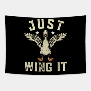 Just Wing It Duck Gift Tapestry