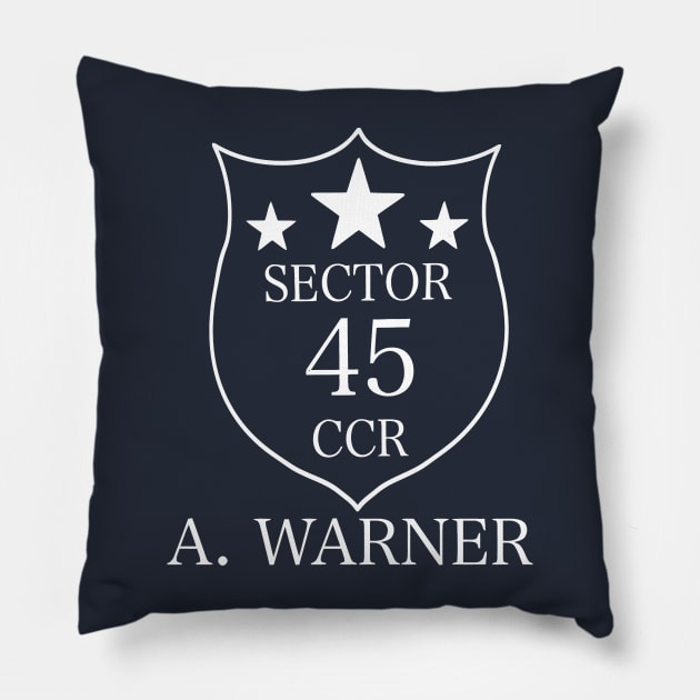 Aaron Warner Sector 45 ccr Pillow by darkARTprint