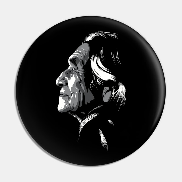 Dan George greyscale Pin by @johnnehill