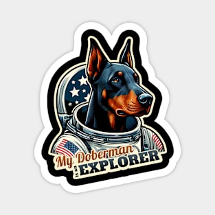 Astronaut Doberman Magnet