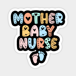 Groovy Mother Baby Nurse Women Nurse Week Magnet