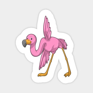 Flamingo at Yoga Stretching exercise Magnet