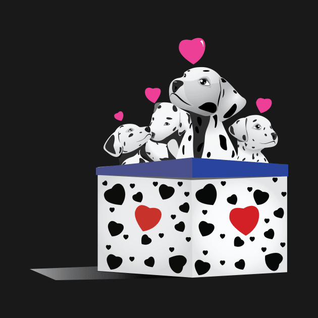 Puppy Dalmatian Valentine by Kanom-Tom