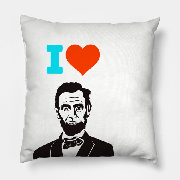 I love Lincoln Pillow by Crazyhank2