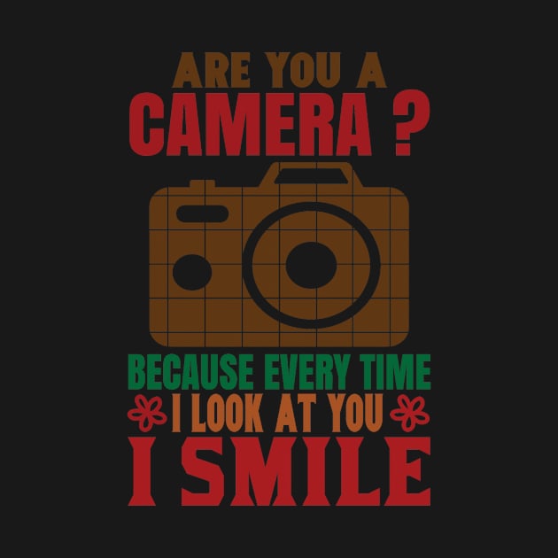 Photographer Quote Are You A Camera I Smile by BK55