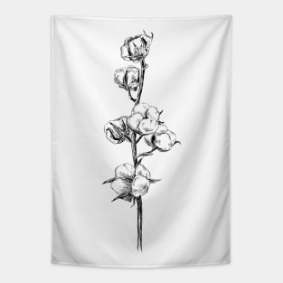 Cotton Branch Sketch Tapestry