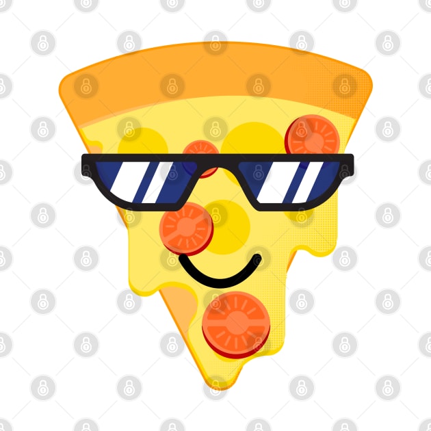 Slice of pizza with glasses by lakokakr