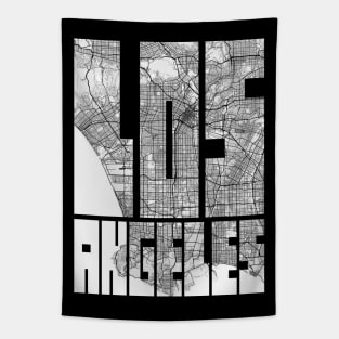 Los Angeles, California, USA City Map Typography - Light Tapestry