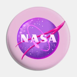 Glitter NASA Pin