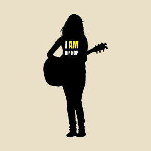 IAHH-SILHOUETTE-GUITARIST-FEMALE-2 T-Shirt