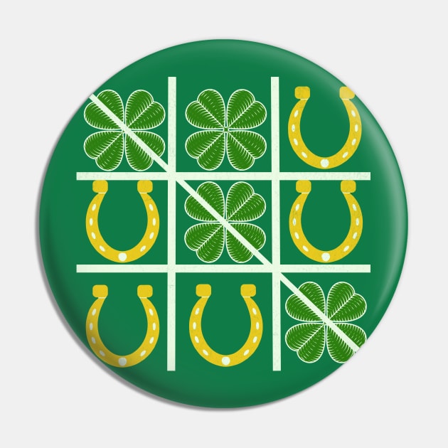 Shamrocks and Lucky Horseshoes Tic Tac Toe Lucky Saint Patricks Day Pin by Mind Your Tee