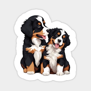 cute bernese mountain dog Magnet