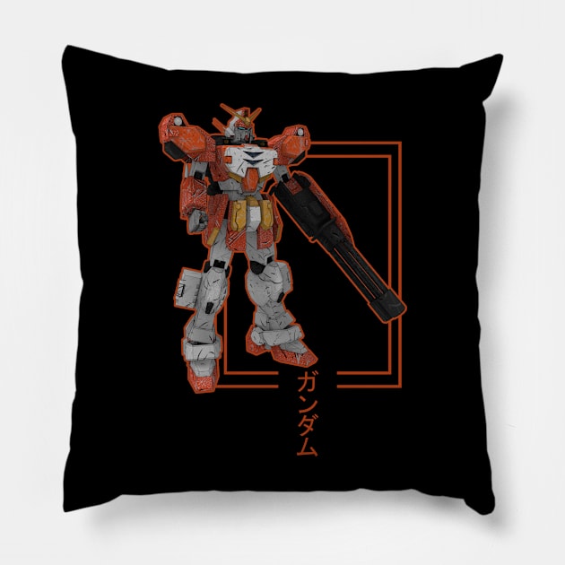 XXXG-01H2 Gundam Heavyarms Custom Pillow by gblackid