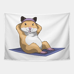 Hamster Fitness Sit ups Sports Tapestry