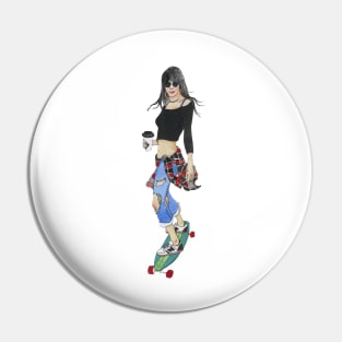 Skater Girl Pin