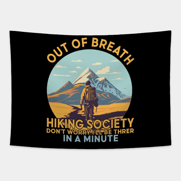 Out of breath hiking Tapestry by banayan