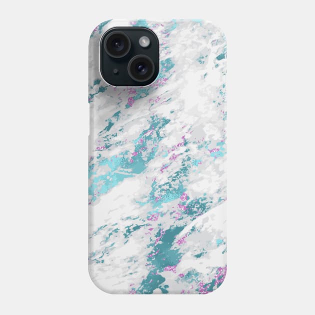 Marble Pattern Aesthetic Purple Blue Teal Phone Case by jodotodesign