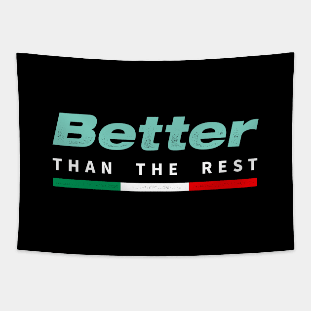 Better Than The Rest (Bianchi) Tapestry by nutandboltdesign