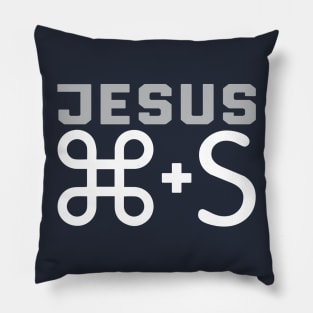 Jesus + Command S Pillow