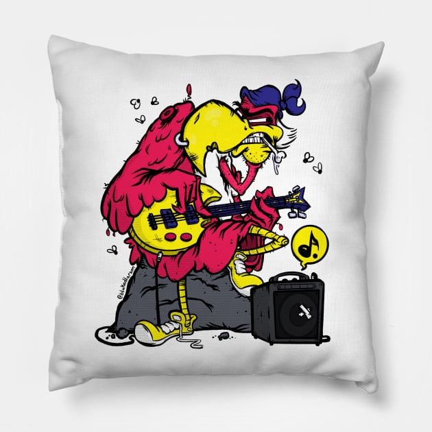 BASS BUZZARD Pillow by blakedlarson