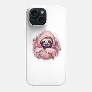 Pink Christmas Sloth Phone Case