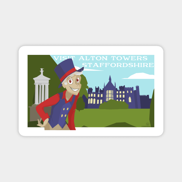 Visit Alton Towers Postcard Magnet by AnderGear