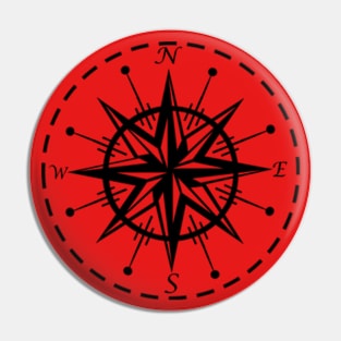 Wind rose Pin