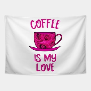 VALENTINE Day Coffee Lover Gift Coffee Cup Tapestry