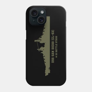 USS San Diego (CL-53) - US Naval Vessel Phone Case