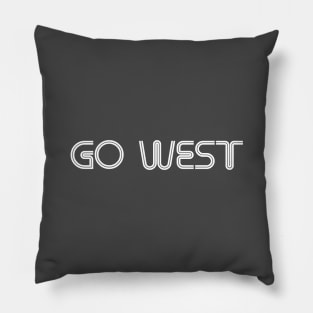 Go West, white Pillow