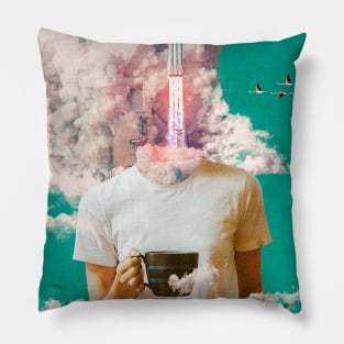 The taste of drinking coffee -  Artwork Pillow