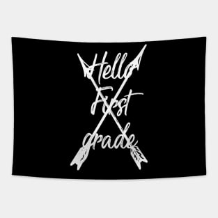 Hello first grade Back to school happy first day of school gift Tapestry