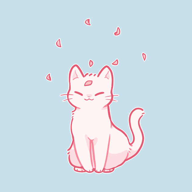 sakura cat by nekomachines