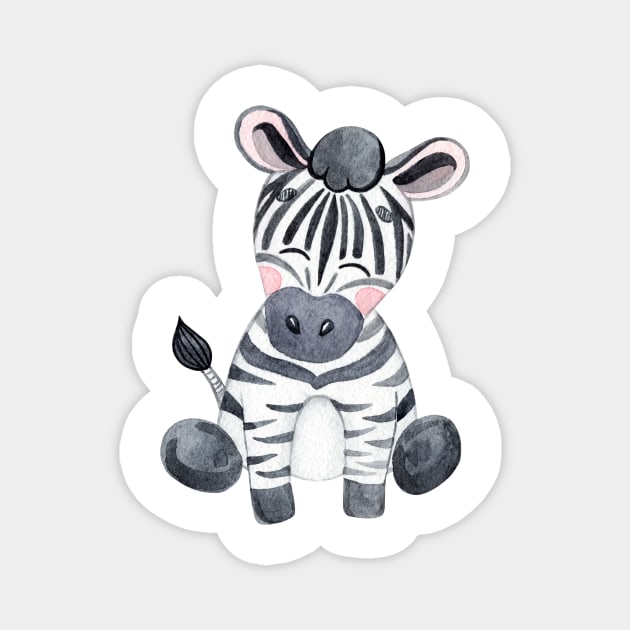 Cute zebra Magnet by DreamLoudArt