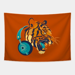 Music Tiger Tapestry