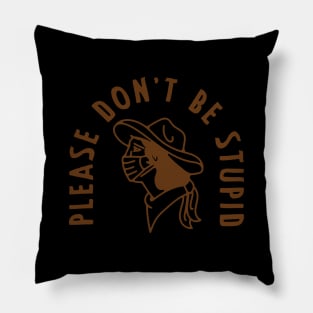 Don't Be Stupid Pillow