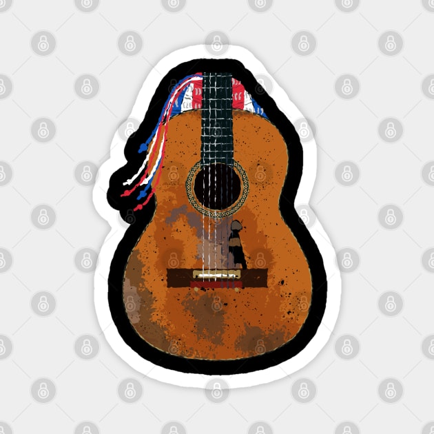 Trigger Iconic Country Music Guitar Magnet by Daniel Cash Guitar