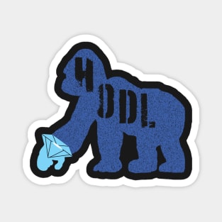 Diamond Hand HODLE Ape Blue Version Magnet