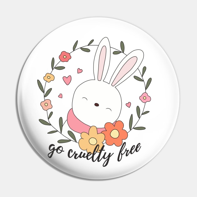 Easter - Go Cruelty free Pin by valentinahramov