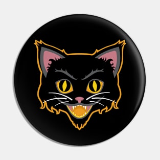 Vintage Halloween Black Cat Pin