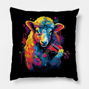 Sheep Playing Violin Pillow