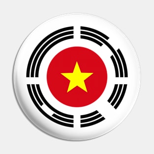 Korean Vietnamese Multinational Patriot Flag Series Pin