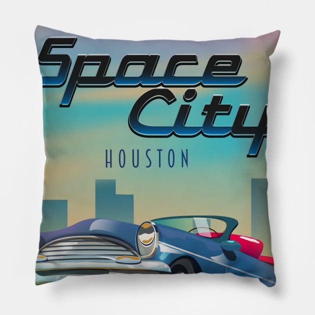 Space City Houston Pillow by nickemporium1