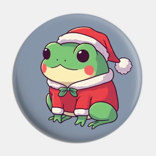 Cute Christmas Frog Santa Pin