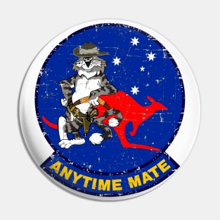 F-14 Tomcat - Anytime Mate - Grunge Style Pin