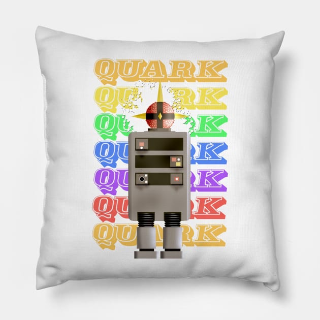 Quark the Rainbow 65 Pillow by Andydrewz