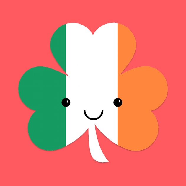 Irish Flag and Shamrock Kawaii by vladocar