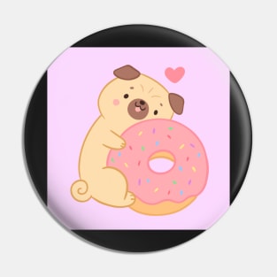 Donut Pug Pin