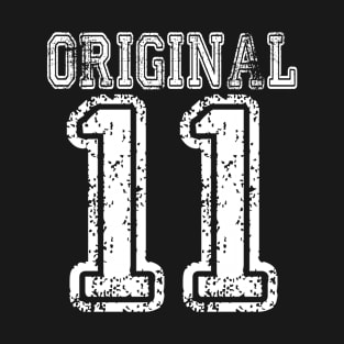 Original 11 2011 T-shirt Birthday Gift Age Year Old Boy Girl Cute Funny Man Woman Jersey Style T-Shirt