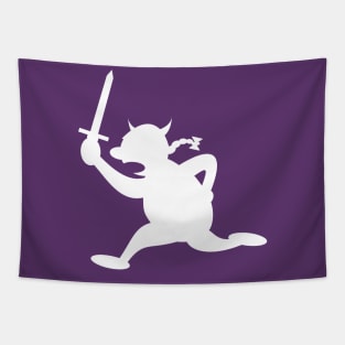 Running Viking (white) Tapestry